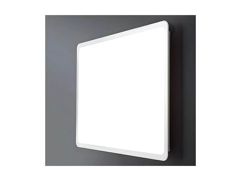 Miroir de salle de bain LED arrondi "Dallas" avec cadre éclairé cm 90x60h