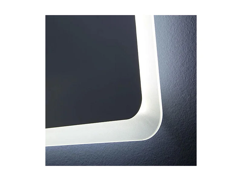 Miroir de salle de bain LED arrondi "Dallas" avec cadre éclairé cm 90x60h