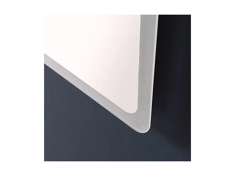 Miroir de salle de bain LED arrondi "Dallas" avec cadre éclairé cm 90x60h