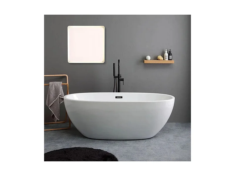 Miroir de salle de bain LED arrondi "Dallas" avec cadre éclairé cm 60x60h