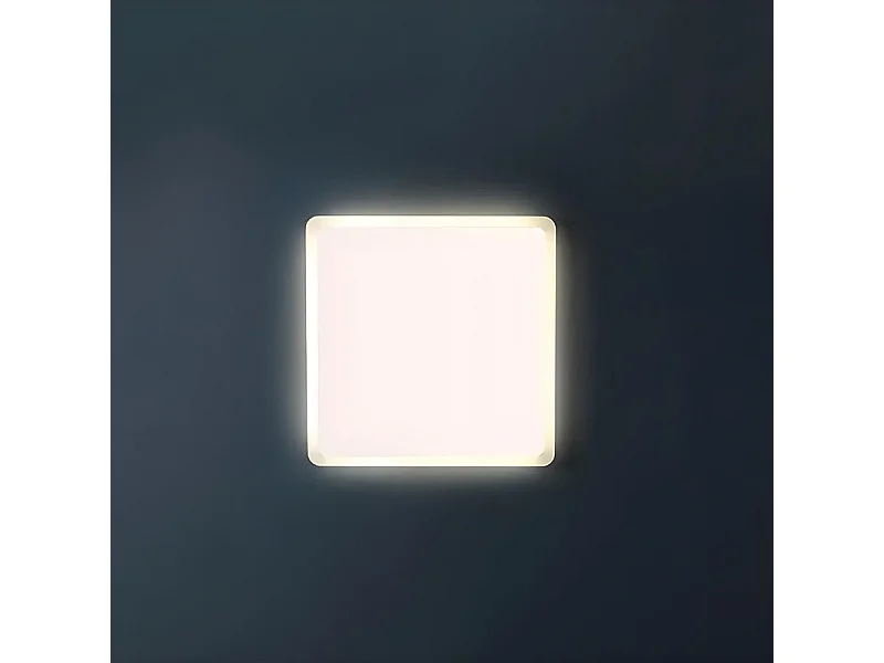 Abgerundeter LED-Badezimmerspiegel "Dallas" mit beleuchtetem Rahmen cm 60x60h
