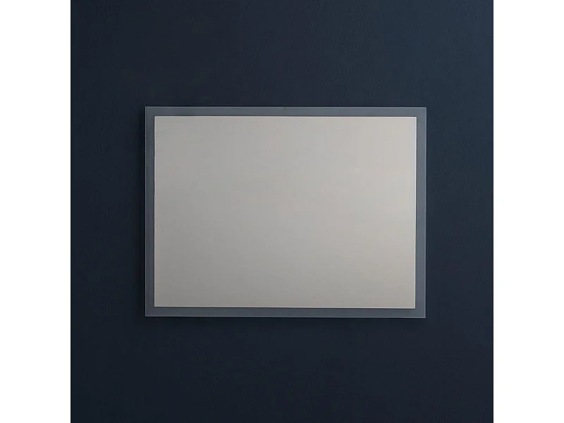 Specchio con cornice led "Bend" rettangolare reversibile cm 80x60