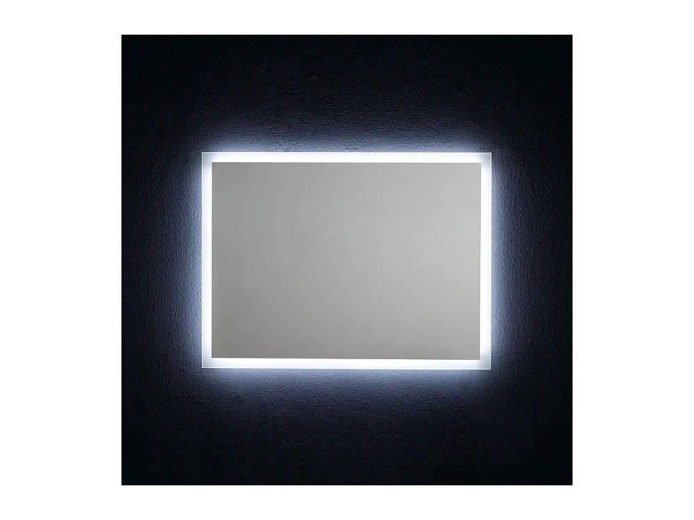 Miroir avec cadre LED "Bend" rectangulaire réversible cm 80x60
