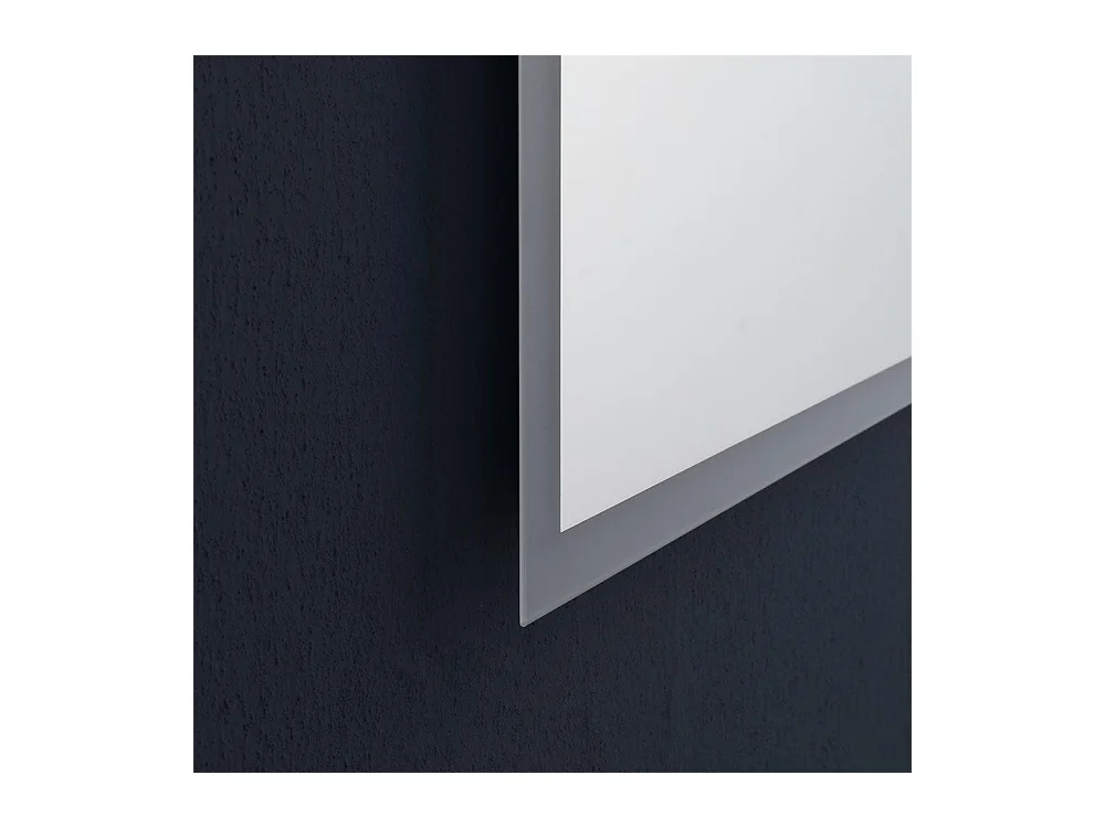 Miroir avec cadre LED "Bend" rectangulaire réversible cm 80x60