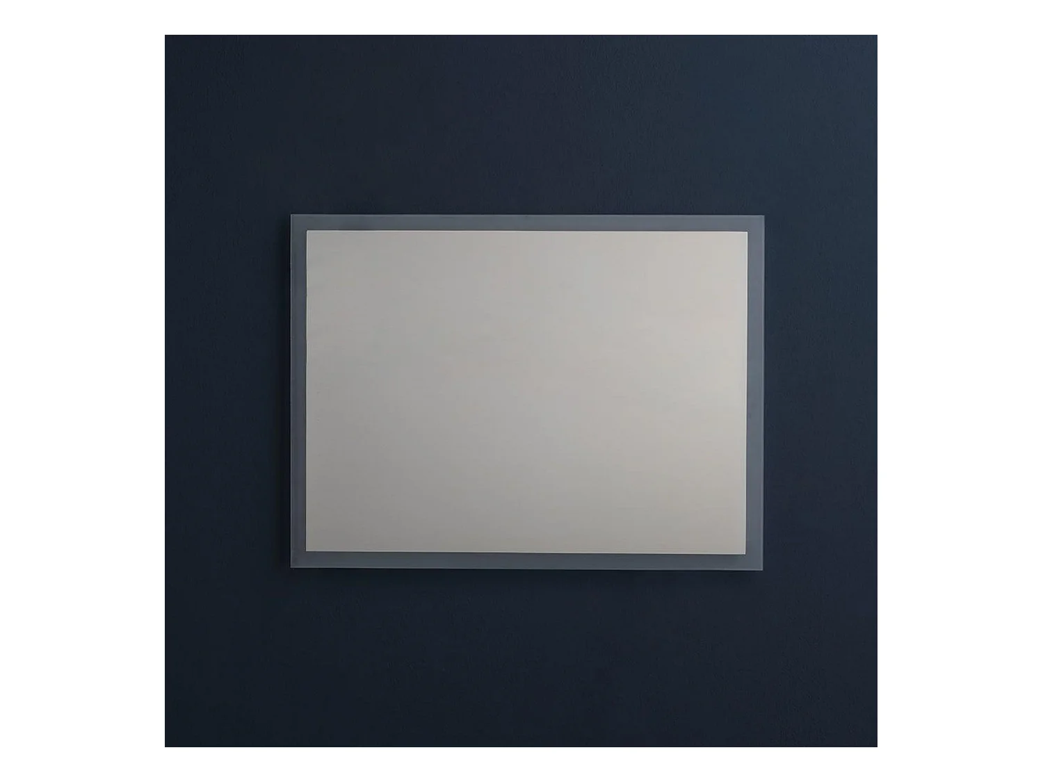 Spiegel met LED-frame "Bend" rechthoekig omkeerbaar cm 80x60