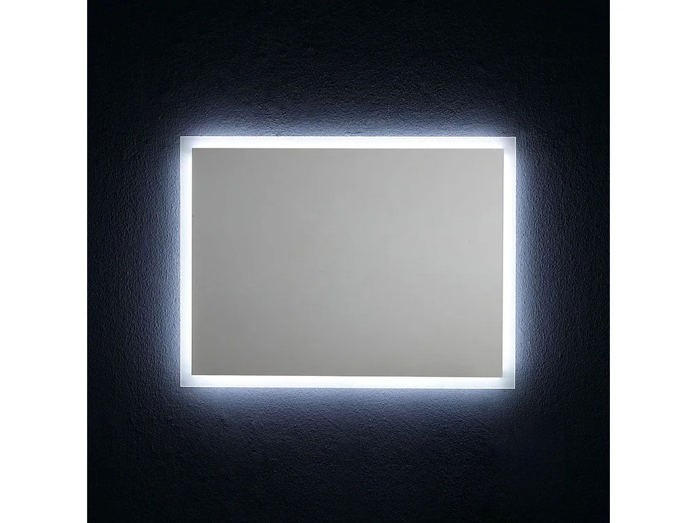 Spiegel met LED-frame "Bend" rechthoekig omkeerbaar cm 80x60
