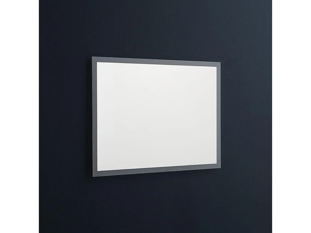 Spiegel met LED-frame "Bend" rechthoekig omkeerbaar cm 80x60