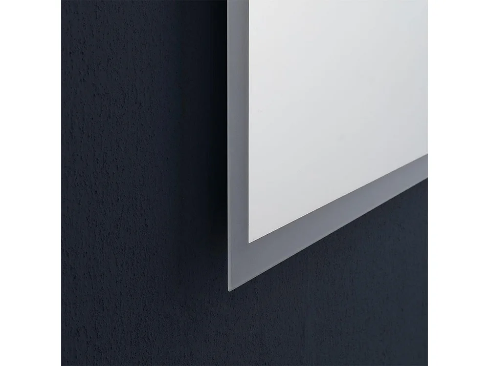 Spiegel met LED-frame "Bend" rechthoekig omkeerbaar cm 80x60