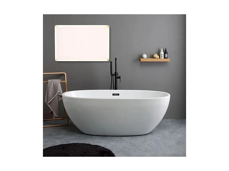 Specchio a led stondato da bagno "Dallas" con cornice illuminata cm 120x60h