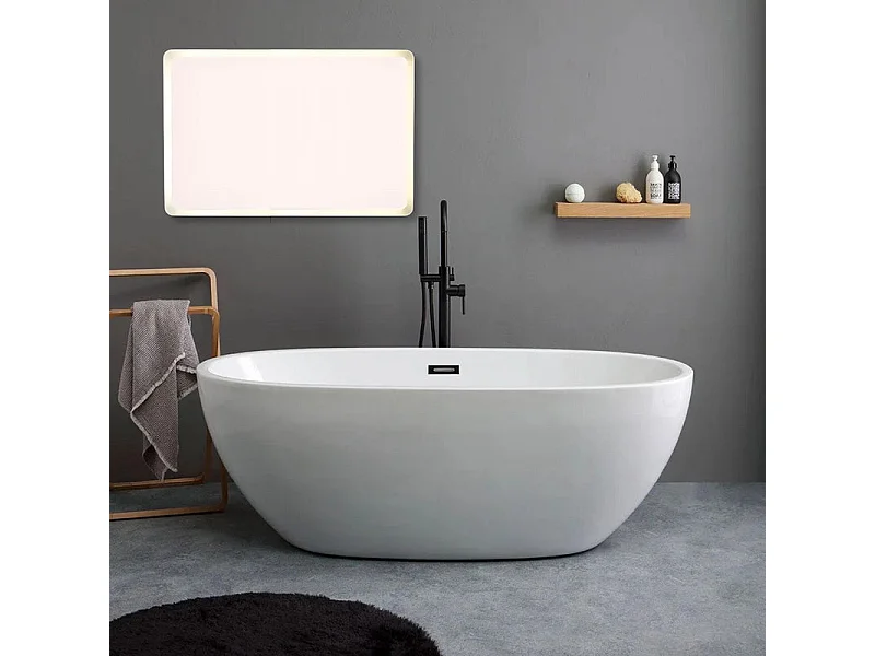 Lustro łazienkowe okrągłe LED "Dallas" z podświetlaną ramą cm 120x60h