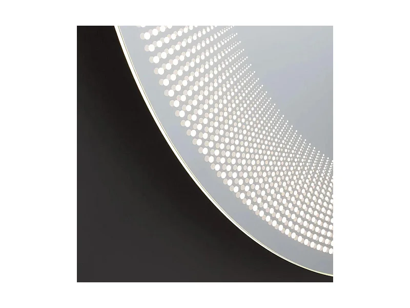 Miroir rond avec cadre éclairé par LED "Eclisse" en aluminium cm 60x60