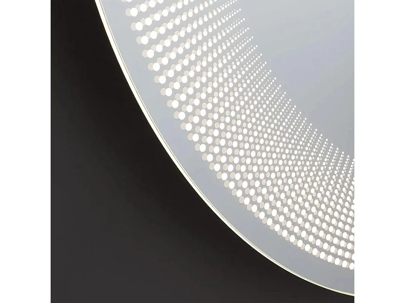 Espejo redondo con marco iluminado por LED "Eclisse" en aluminio cm 60x60