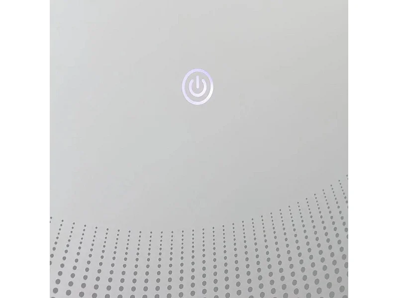 Espejo redondo con marco iluminado por LED "Eclisse" en aluminio cm 60x60