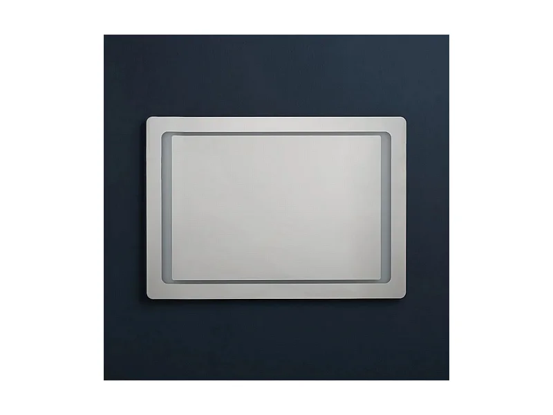 Miroir avec cadre LED "Portland" rectangulaire réversible cm 100x70h