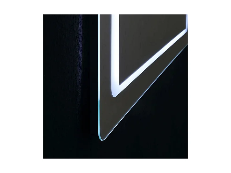 Miroir avec cadre LED "Portland" rectangulaire réversible cm 100x70h