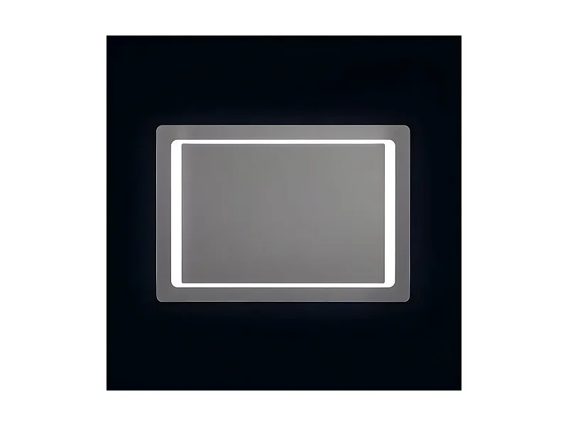 Spiegel mit LED-Rahmen "Portland" rechteckig wendbar cm 100x70h