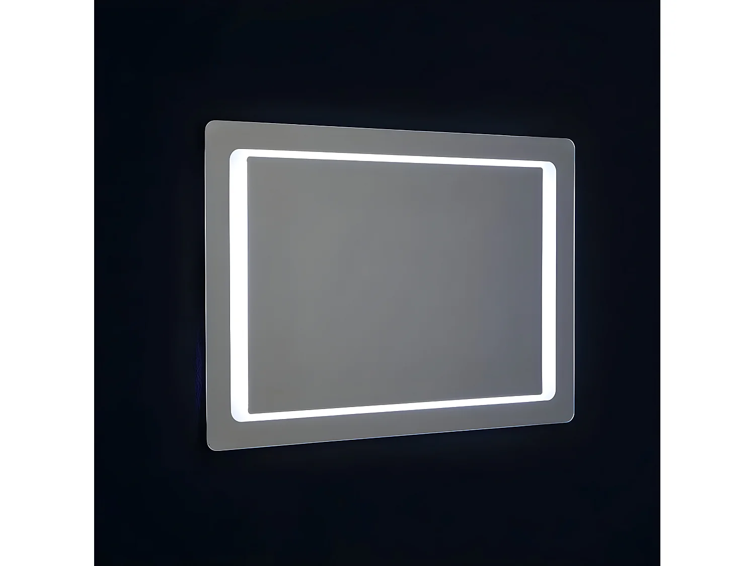 Lustro z ramą LED "Portland" prostokątne odwracalne cm 100x70h