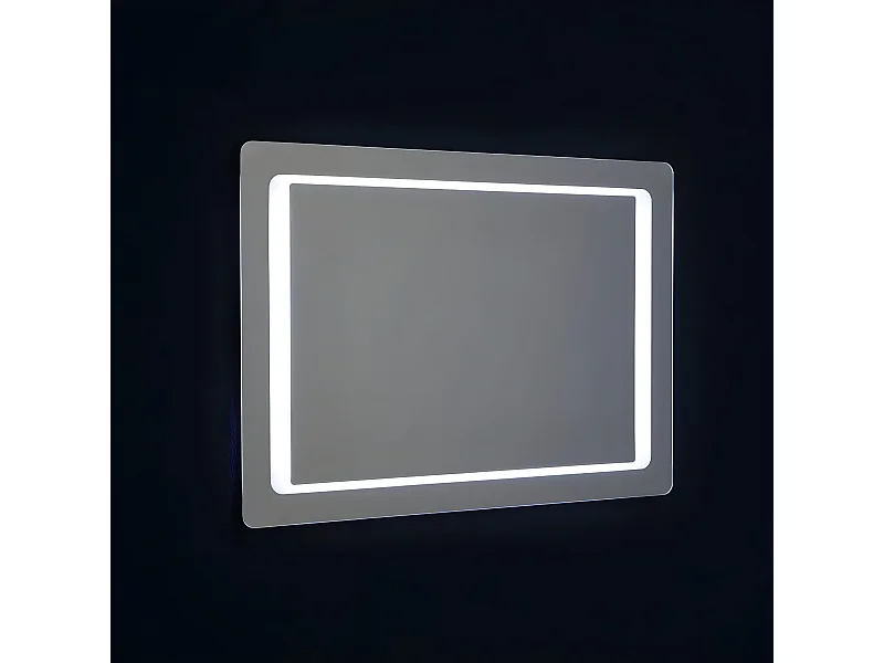 Espejo con marco LED "Portland" rectangular reversible cm 100x70h