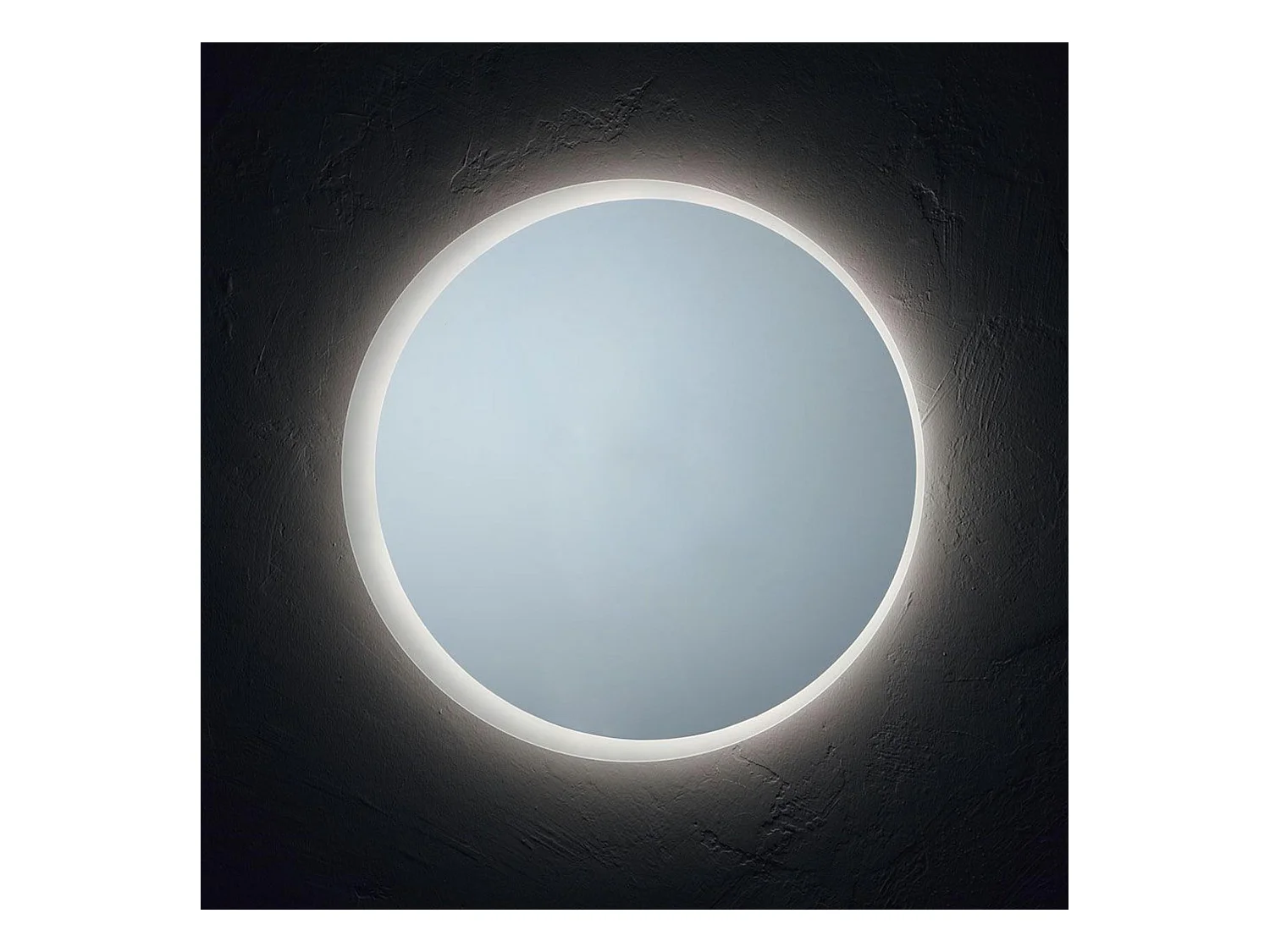 Miroir rond à LED "Eugène" avec cadre rétroéclairé cm 70x70