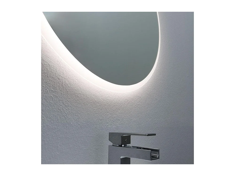 Miroir rond à LED "Eugène" avec cadre rétroéclairé cm 70x70