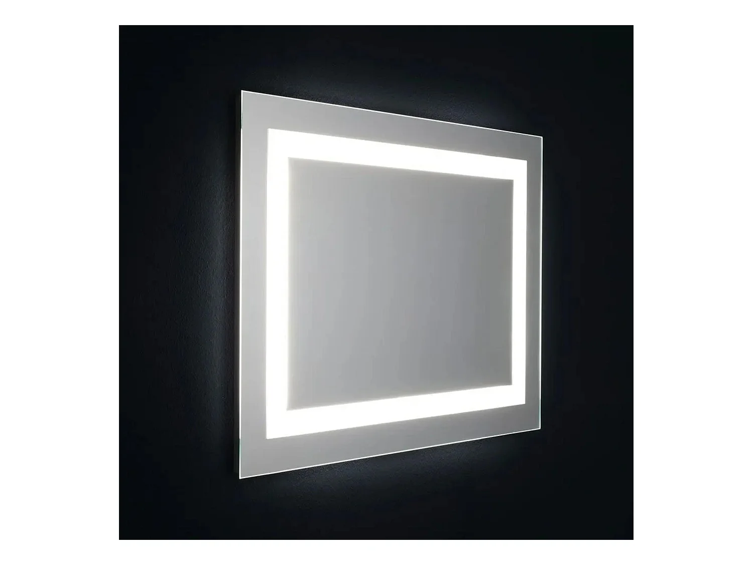 Espejo LED rectangular "Serena" reversible con interruptor táctil cm 90x60h