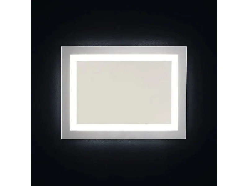 Espejo LED rectangular "Serena" reversible con interruptor táctil cm 90x60h