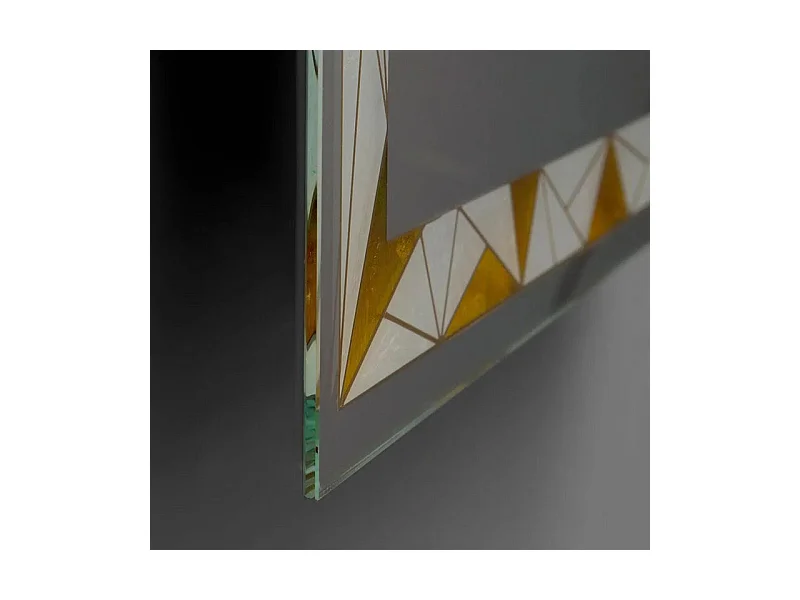 Miroir mural rectangulaire tactile LED "Mosaic" avec inserts satinés et colorés cm 60x80h
