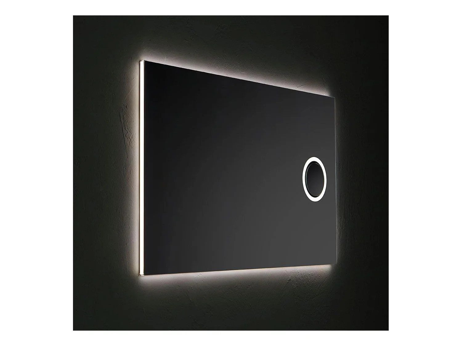 Miroir rectangulaire à LED « Corvallis » avec loupe rétroéclairée cm 120x70