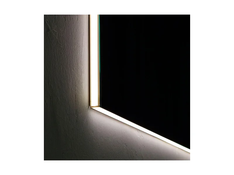 Miroir rectangulaire à LED « Corvallis » avec loupe rétroéclairée cm 120x70