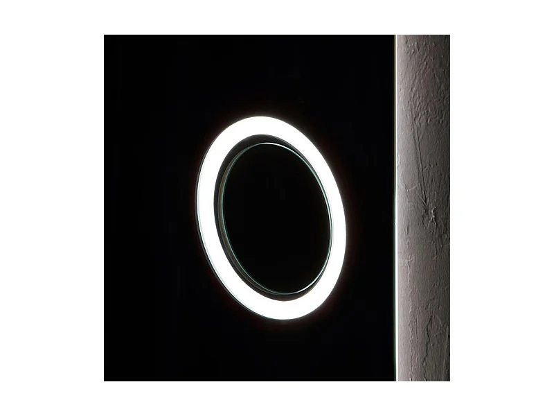 Miroir rectangulaire à LED « Corvallis » avec loupe rétroéclairée cm 120x70