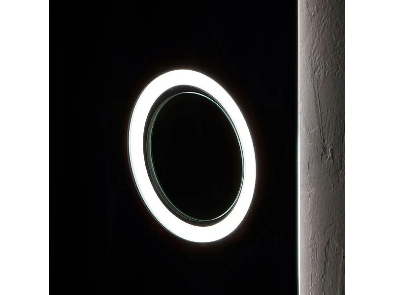 Rechthoekige LED-spiegel "Corvallis" met vergrootglas met achtergrondverlichting, 120x70 cm