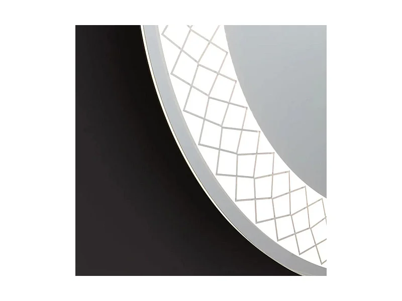 Miroir rond avec cadre éclairé par LED "Aura" en aluminium cm 70x70