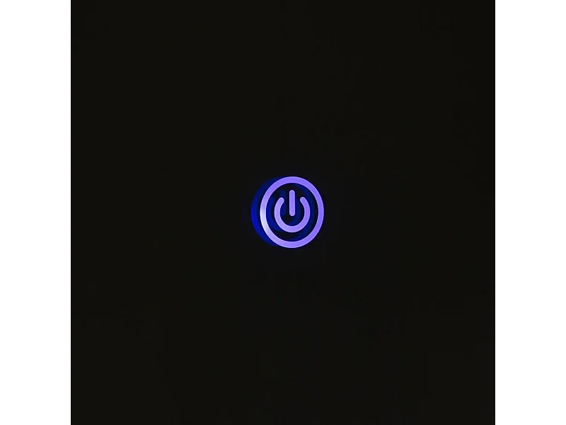 Lustro okrągłe z ramą zdobioną diodami LED "Illusion" w aluminium cm 80x80