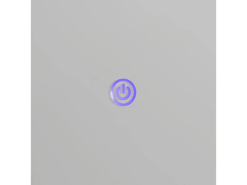 Lustro okrągłe z ramą zdobioną diodami LED "Illusion" w aluminium cm 80x80