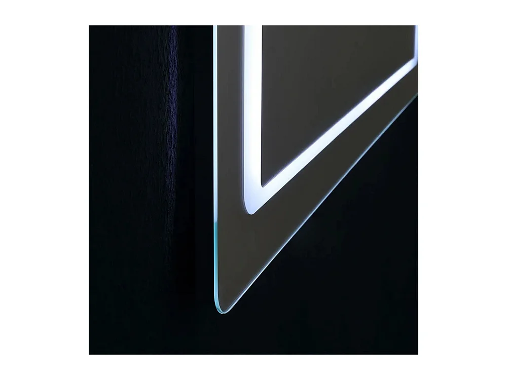 Miroir avec cadre LED "Portland" rectangulaire réversible cm 60x80h