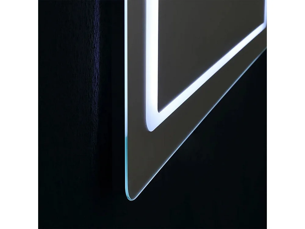 Specchio con cornice a led "Portland" rettangolare reversibile cm 60x80h