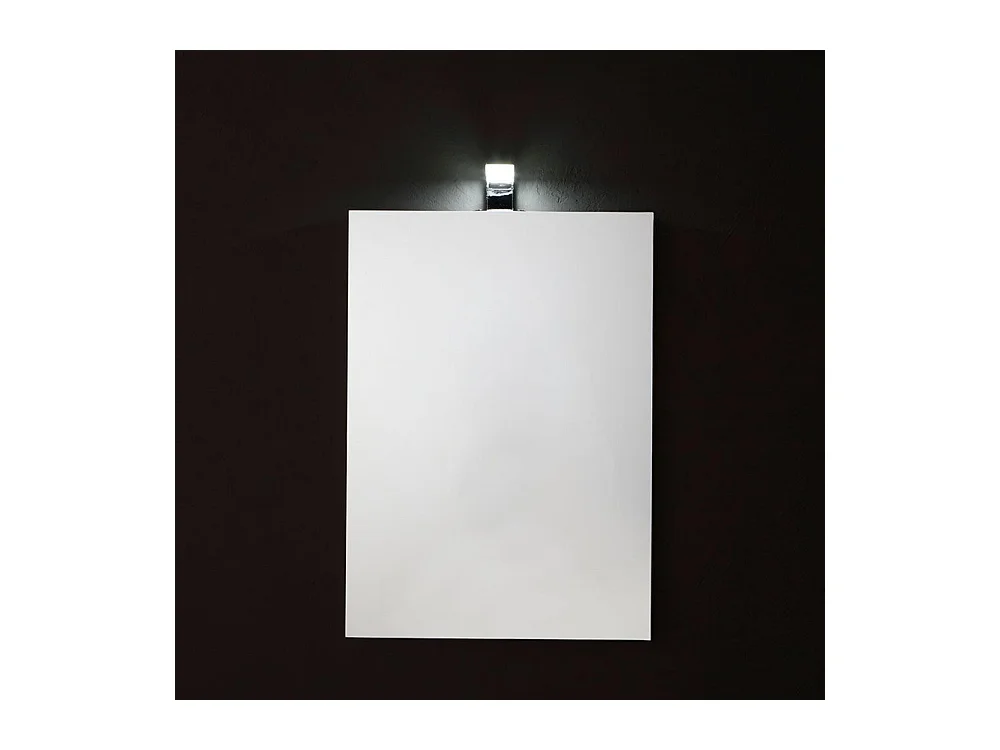 Miroir LED rectangulaire "Salem" sans cadre avec lampe cm 50x70