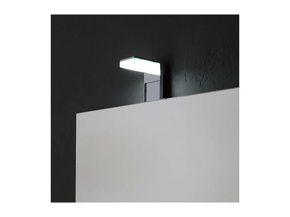 Miroir LED rectangulaire "Salem" sans cadre avec lampe cm 50x70