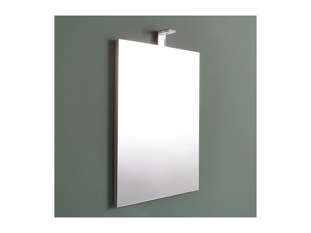 Miroir LED rectangulaire "Salem" sans cadre avec lampe cm 50x70