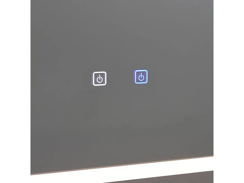 Espejo de baño ovalado de aluminio con dos luces LED "Luce", 180 x 80 cm.