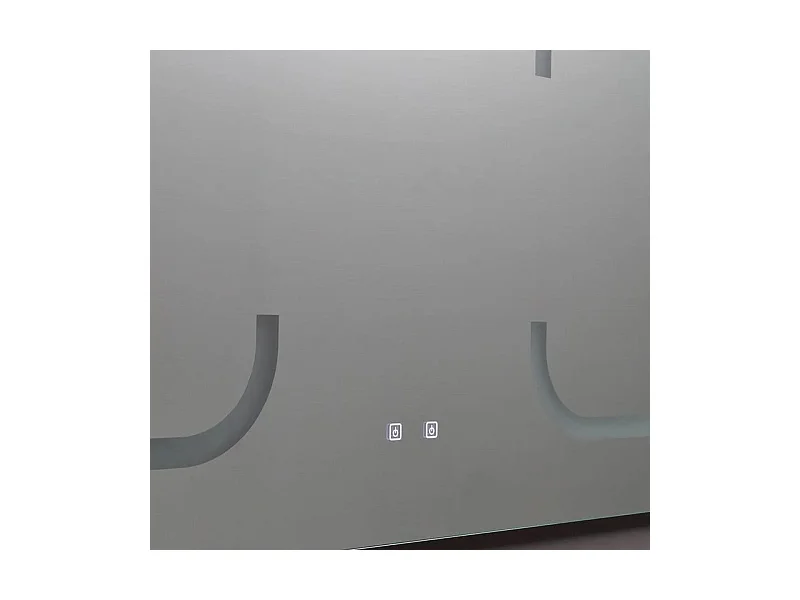 Rechthoekige dubbele LED-badkamerspiegel "Luce" in aluminium cm 180x80h