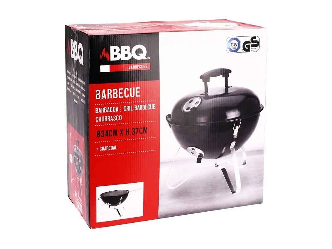 Barbecue de table D34 avec couvercle métal noir