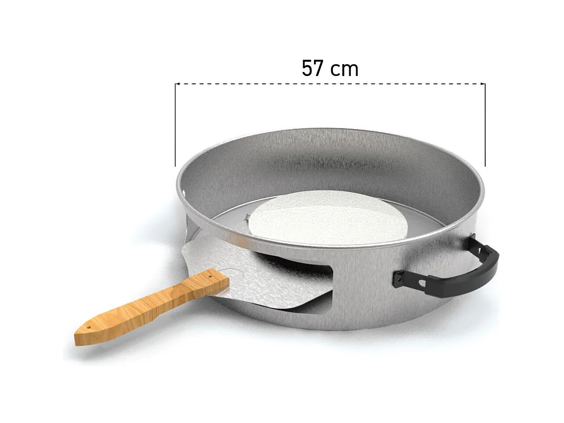 Four à pizza pour barbecue au charbon Ø57 cm – 3 pièces