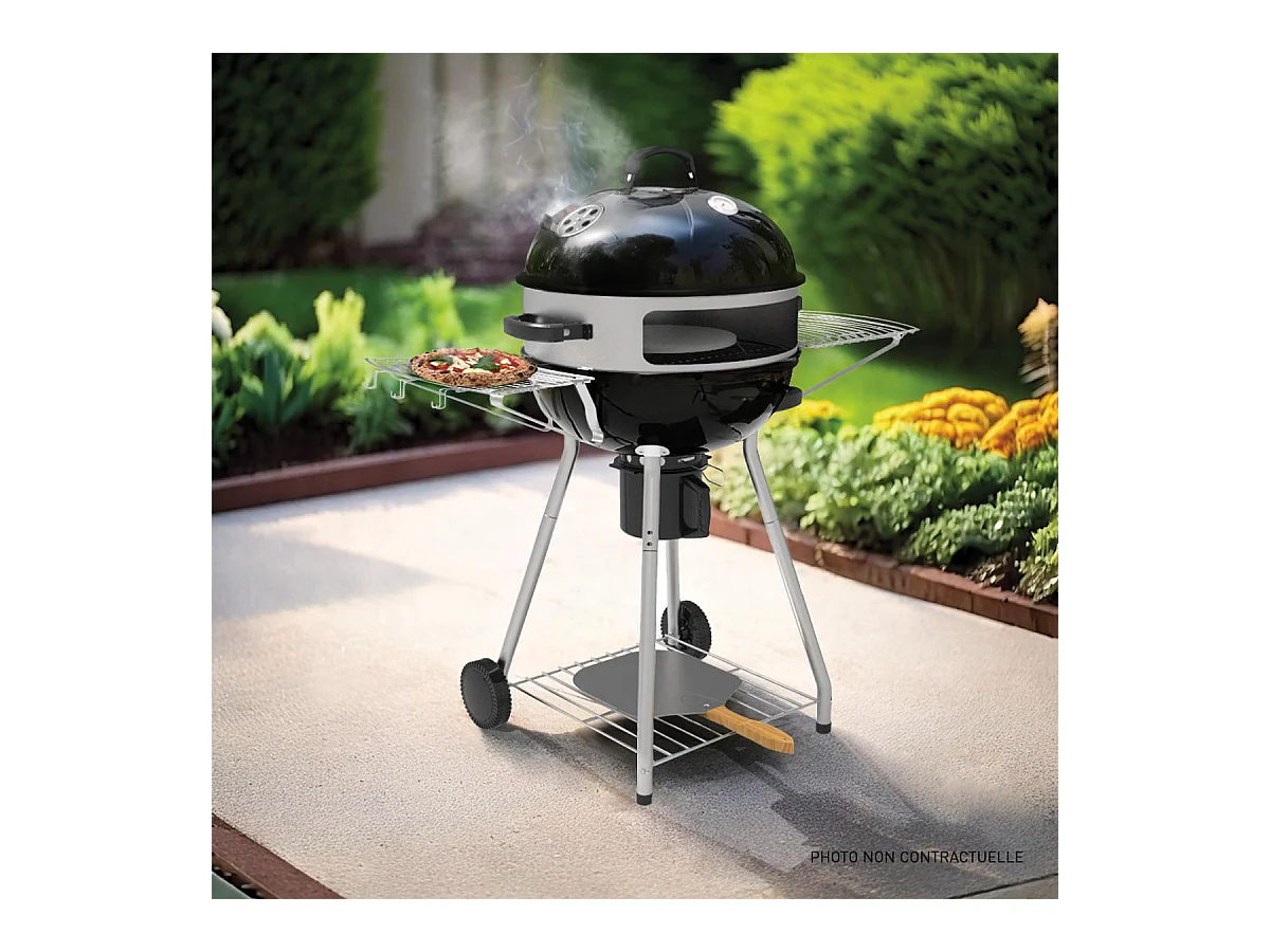 Four à pizza pour barbecue au charbon Ø57 cm – 3 pièces