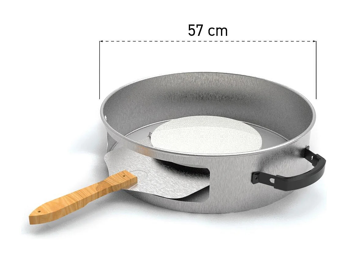 Four à pizza pour barbecue au charbon Ø57 cm – 3 pièces