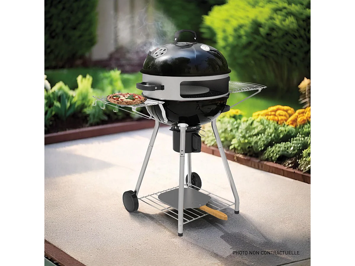 Four à pizza pour barbecue au charbon Ø57 cm – 3 pièces