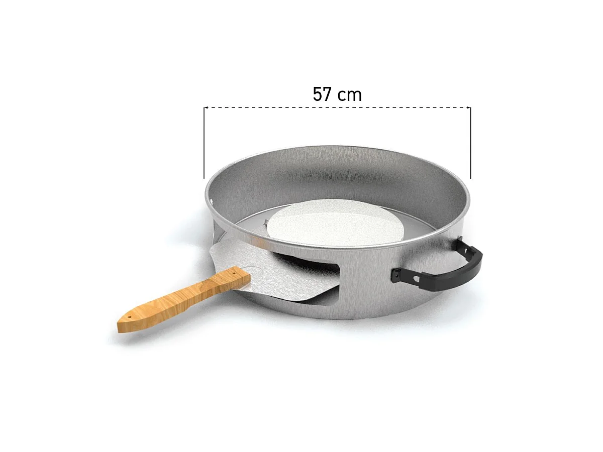 Four à pizza pour barbecue au charbon Ø57 cm – 3 pièces