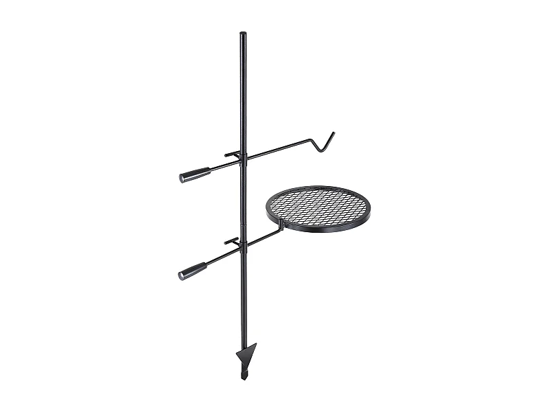 Grill, SucceBuy Rotierender Campinggrill, Robuster Stahl, Verstellbarer Grillrost für offenes Feuer, Outdoor