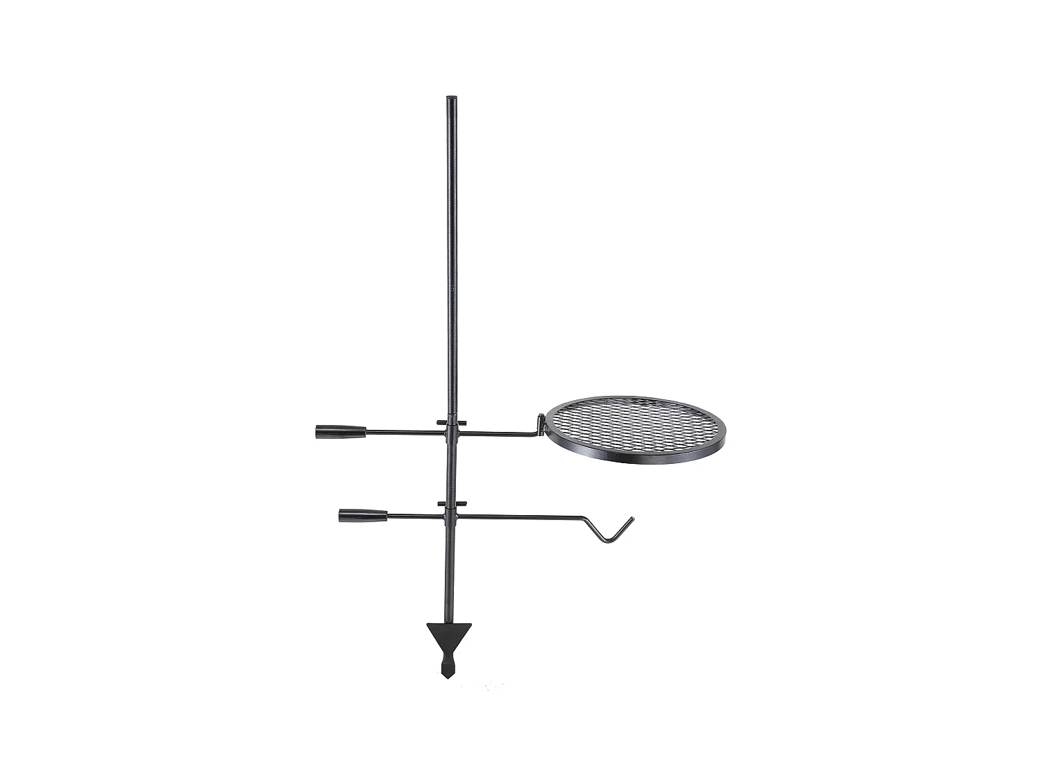 Grill, SucceBuy Rotierender Campinggrill, Robuster Stahl, Verstellbarer Grillrost für offenes Feuer, Outdoor