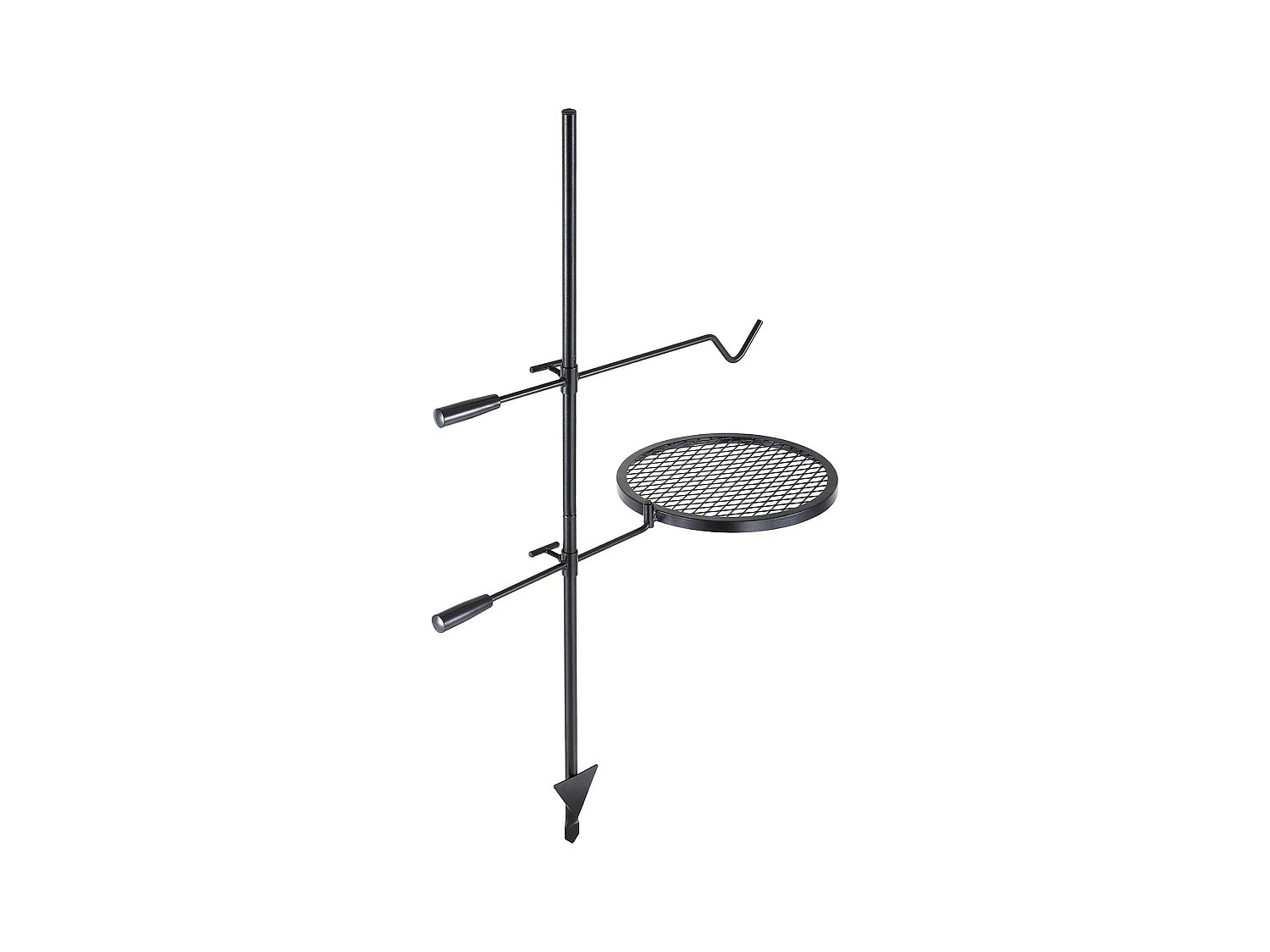 Barbecue, SucceBuy Barbecue de Camp Pivotant, Acier Robuste, Grille de Cuisson Réglable pour Feu Ouvert, Extérieur